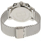Tommy Hilfiger Keagan 1791292 Silver Mesh Black Dial Skeleton Men's Watch