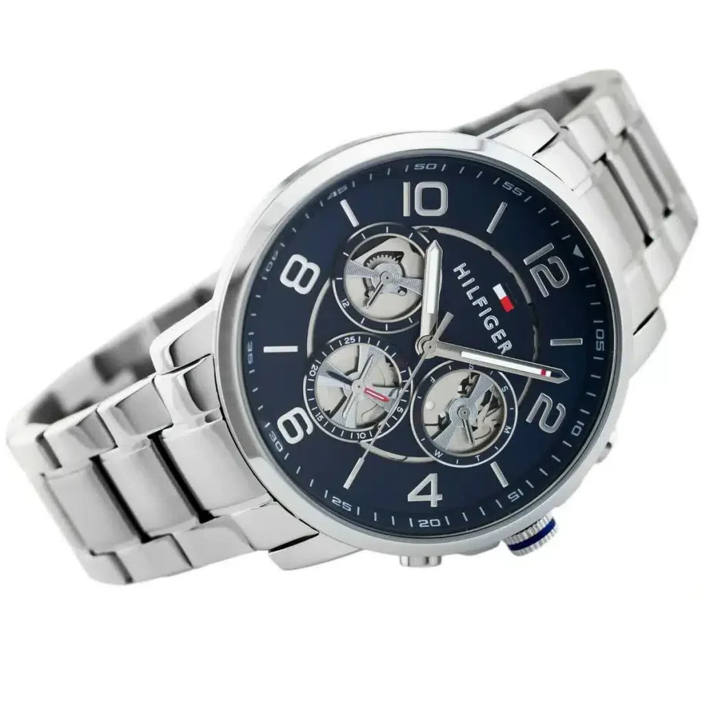 Tommy Hilfiger Keagan 1791293 Silver Case Blue Dial Steel Men's Watch