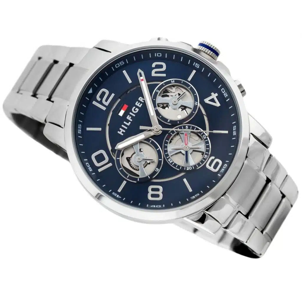 Tommy Hilfiger Keagan 1791293 Silver Case Blue Dial Steel Men's Watch