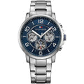 Tommy Hilfiger Keagan 1791293 Silver Case Blue Dial Steel Men's Watch