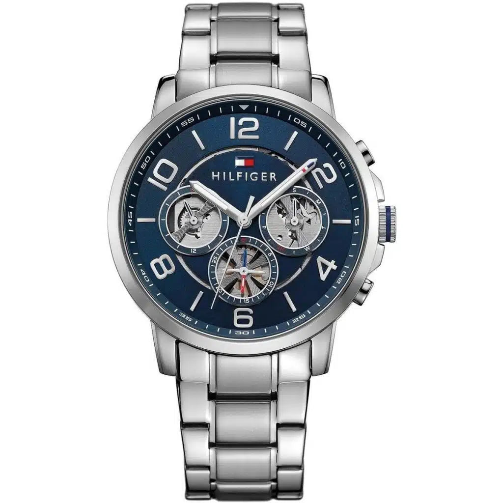 Tommy Hilfiger Keagan 1791293 Silver Case Blue Dial Steel Men's Watch