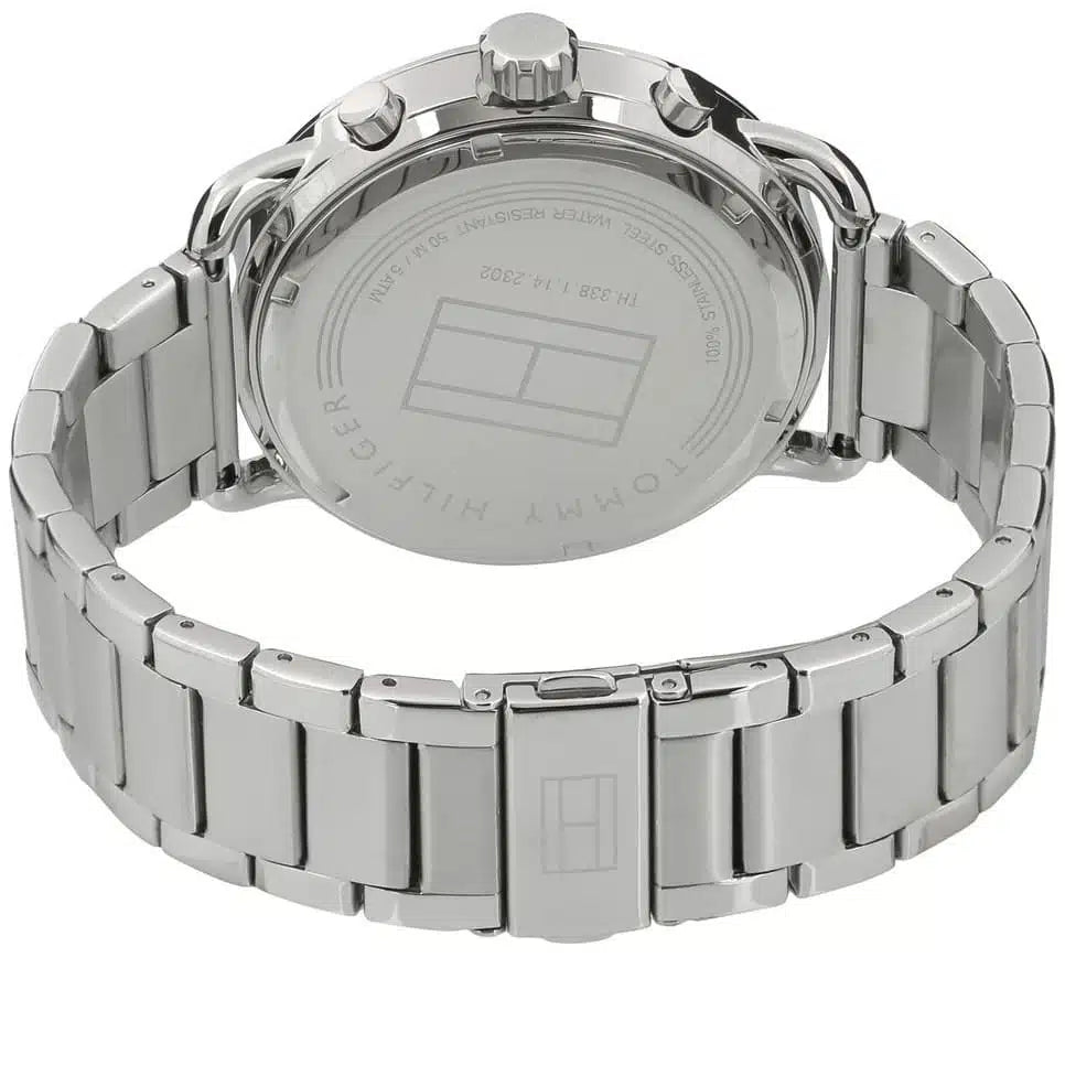 Tommy Hilfiger Briggs 1791422 Silver Case Black Dial Steel Men's Watch