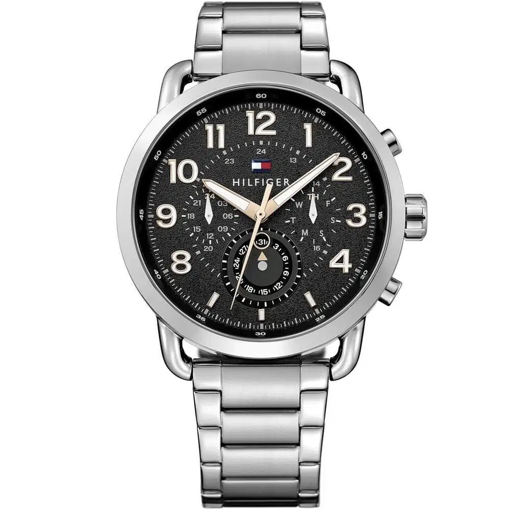 Tommy Hilfiger Briggs 1791422 Silver Case Black Dial Steel Men's Watch