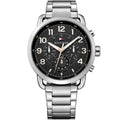 Tommy Hilfiger Briggs 1791422 Silver Case Black Dial Steel Men's Watch