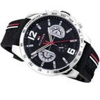 Tommy Hilfiger Decker 1791473 Silver Case Black Dial Silicone Men's Watch