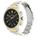 Tommy Hilfiger Decker 1791559 Two-Tone Case Black Dial Stainless Steel Men's Watch