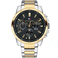 Tommy Hilfiger Decker 1791559 Two-Tone Case Black Dial Stainless Steel Men's Watch