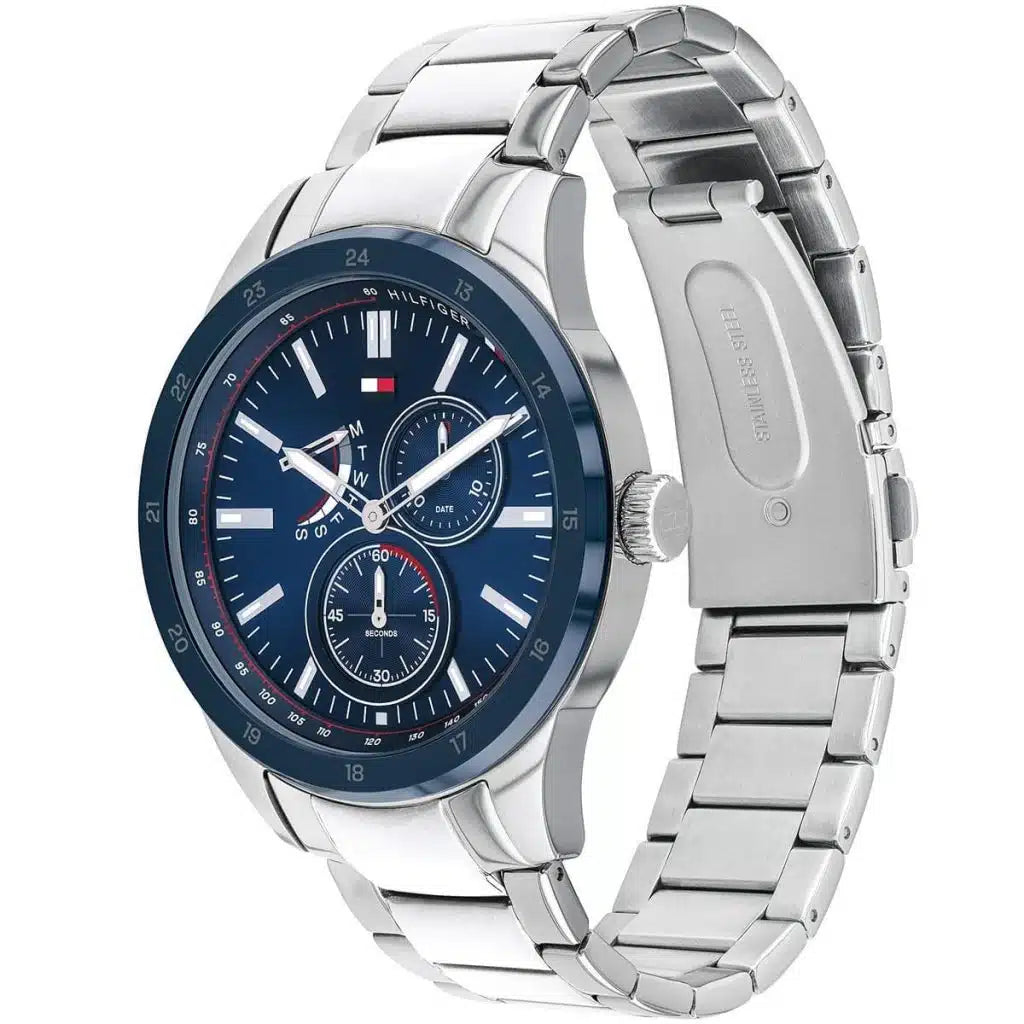 Tommy Hilfiger Austin 1791640 Silver Case Blue Dial Steel Men's Watch