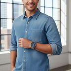 Tommy Hilfiger Austin 1791640 Silver Case Blue Dial Steel Men's Watch
