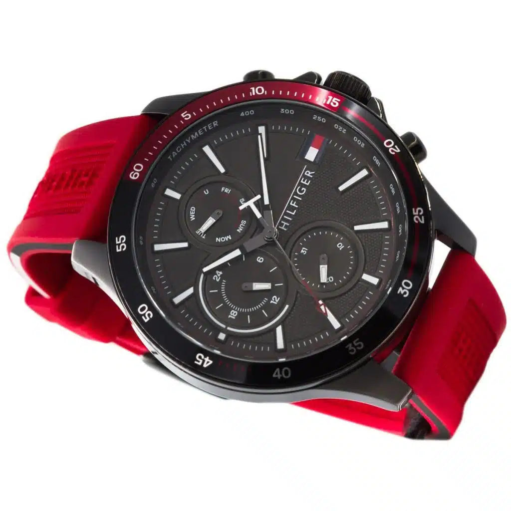 Tommy Hilfiger Bank 1791722 Multi-Function Black Dial Men's Watch