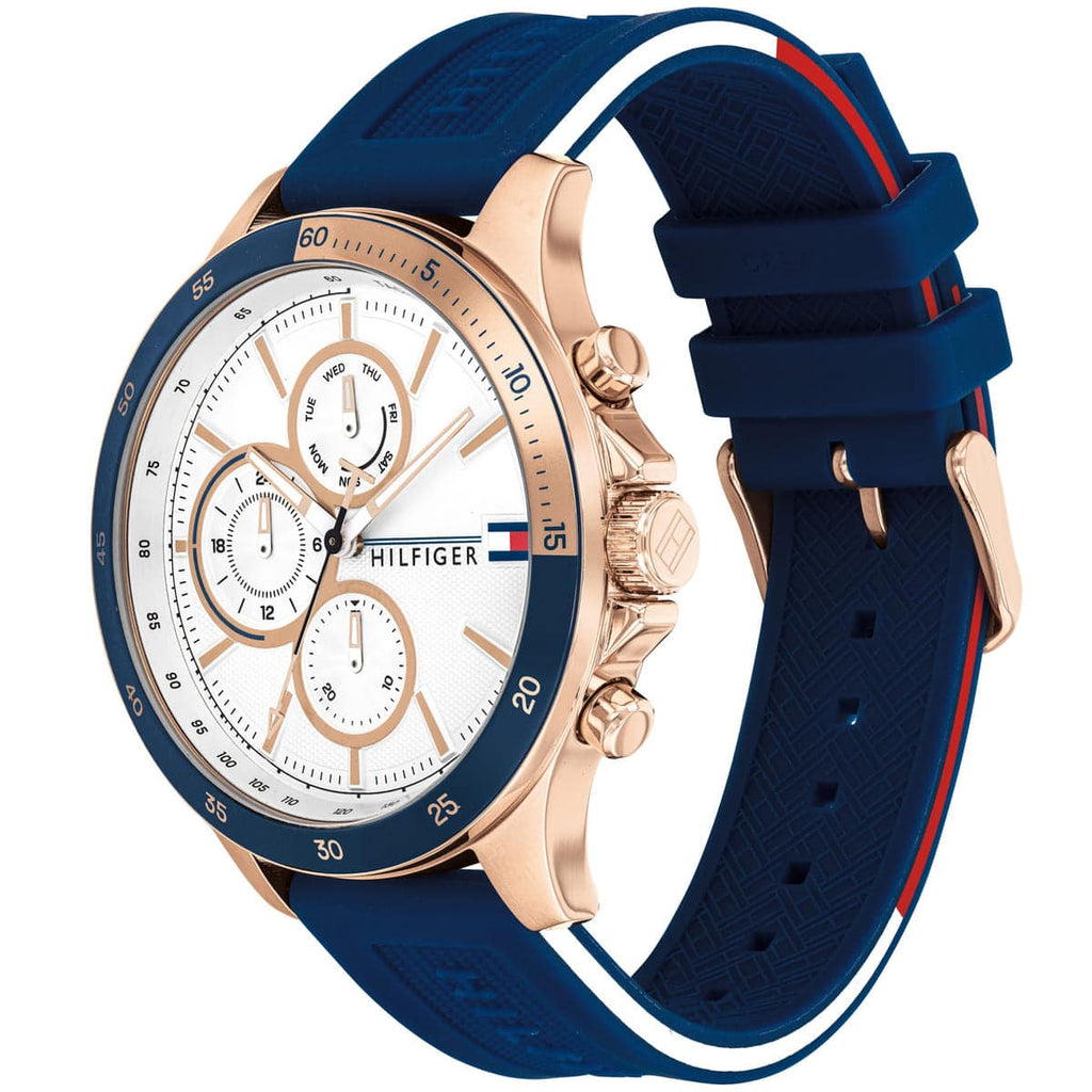 Tommy Hilfiger Bank 1791778 Multi-Function White Dial Men's Watch