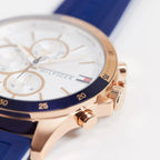 Tommy Hilfiger Bank 1791778 Multi-Function White Dial Men's Watch