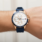 Tommy Hilfiger Bank 1791778 Multi-Function White Dial Men's Watch
