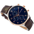 Tommy Hilfiger Jameson 1791798 Rose Gold Case Black Dial Black Leather Men's Watch
