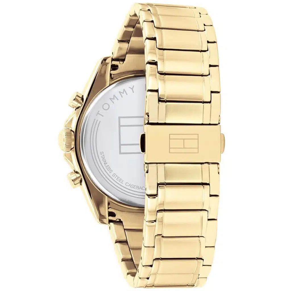 Tommy Hilfiger Parker 1791834 Gold Case Blue Dial Gold Steel Men's Watch