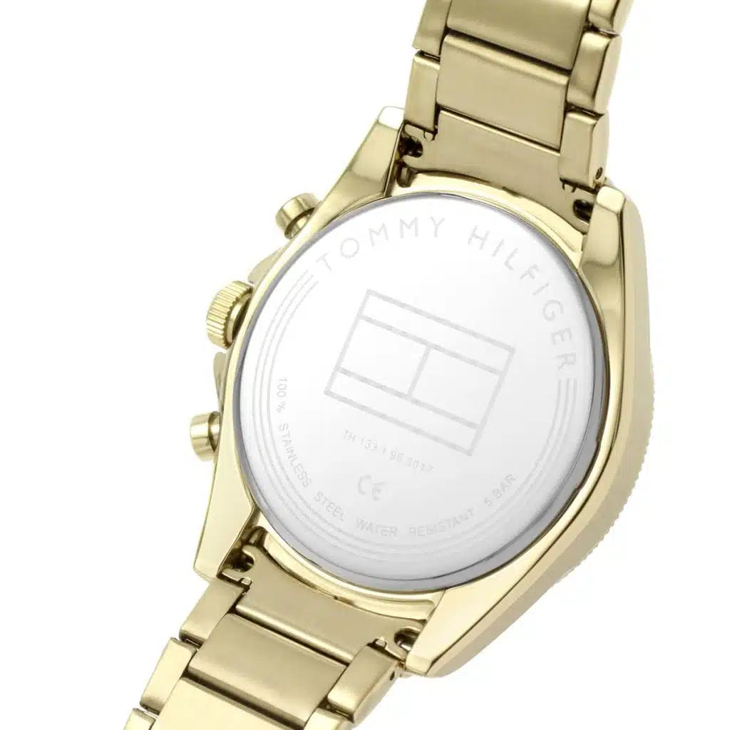 Tommy Hilfiger Parker 1791834 Gold Case Blue Dial Gold Steel Men's Watch