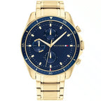 Tommy Hilfiger Parker 1791834 Gold Case Blue Dial Gold Steel Men's Watch