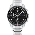 Tommy Hilfiger Parker 1791835 Silver Case Black Dial Steel Men's Watch