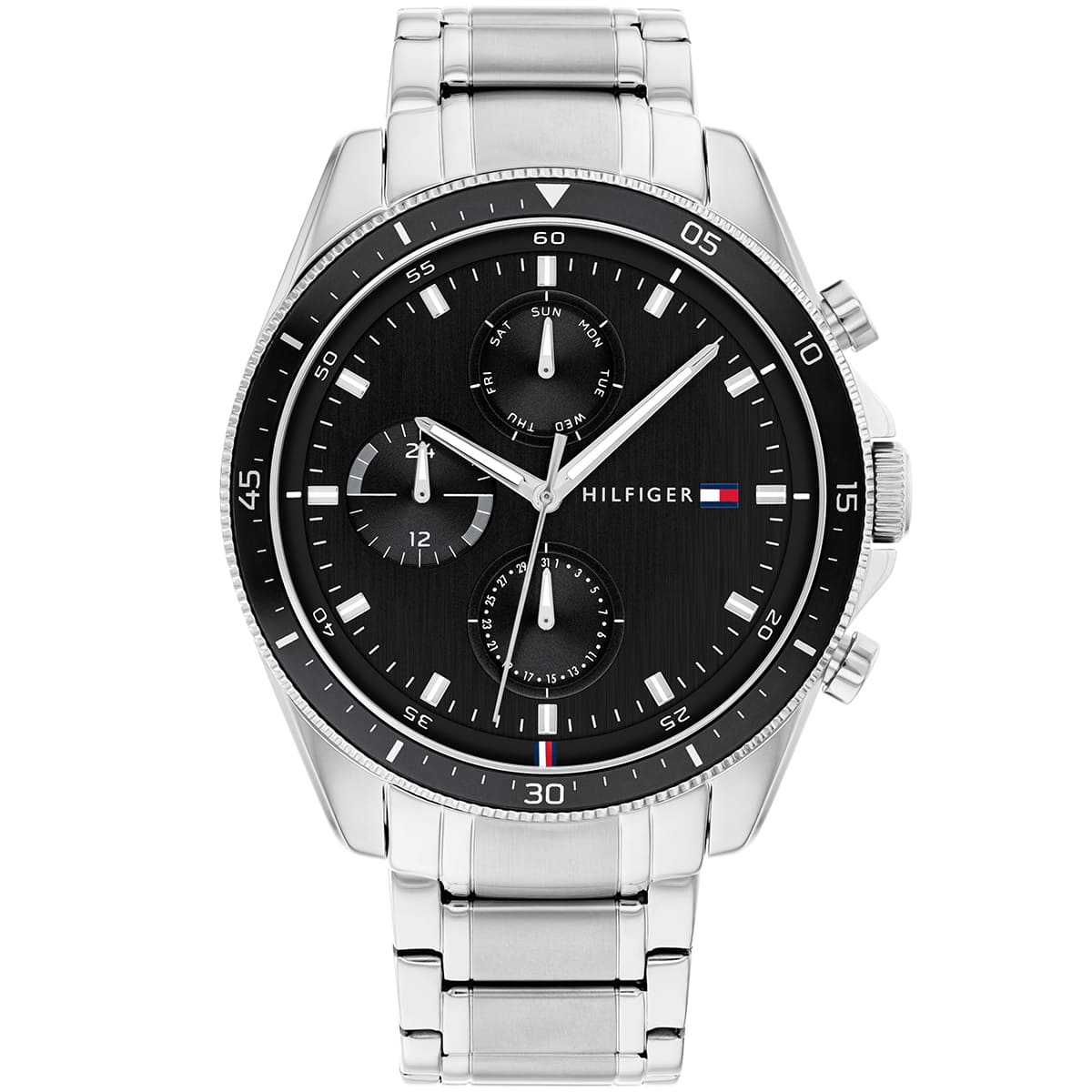 Tommy Hilfiger Parker 1791835 Silver Case Black Dial Steel Men's Watch