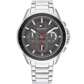 Tommy Hilfiger Aiden 1791857 Silver Case Grey Textured Dial Men's Watch