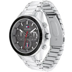 Tommy Hilfiger Aiden 1791857 Silver Case Grey Textured Dial Men's Watch