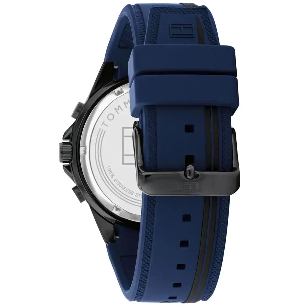 Tommy Hilfiger Aiden 1791860 Multi-Function Blue Dial Men's Blue Rubber Watch