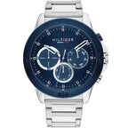 Tommy Hilfiger Harley 1791932 Men's Silver Steel Watch with Blue Dial