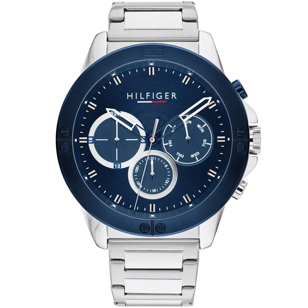 Tommy Hilfiger Harley 1791932 Men's Silver Steel Watch with Blue Dial