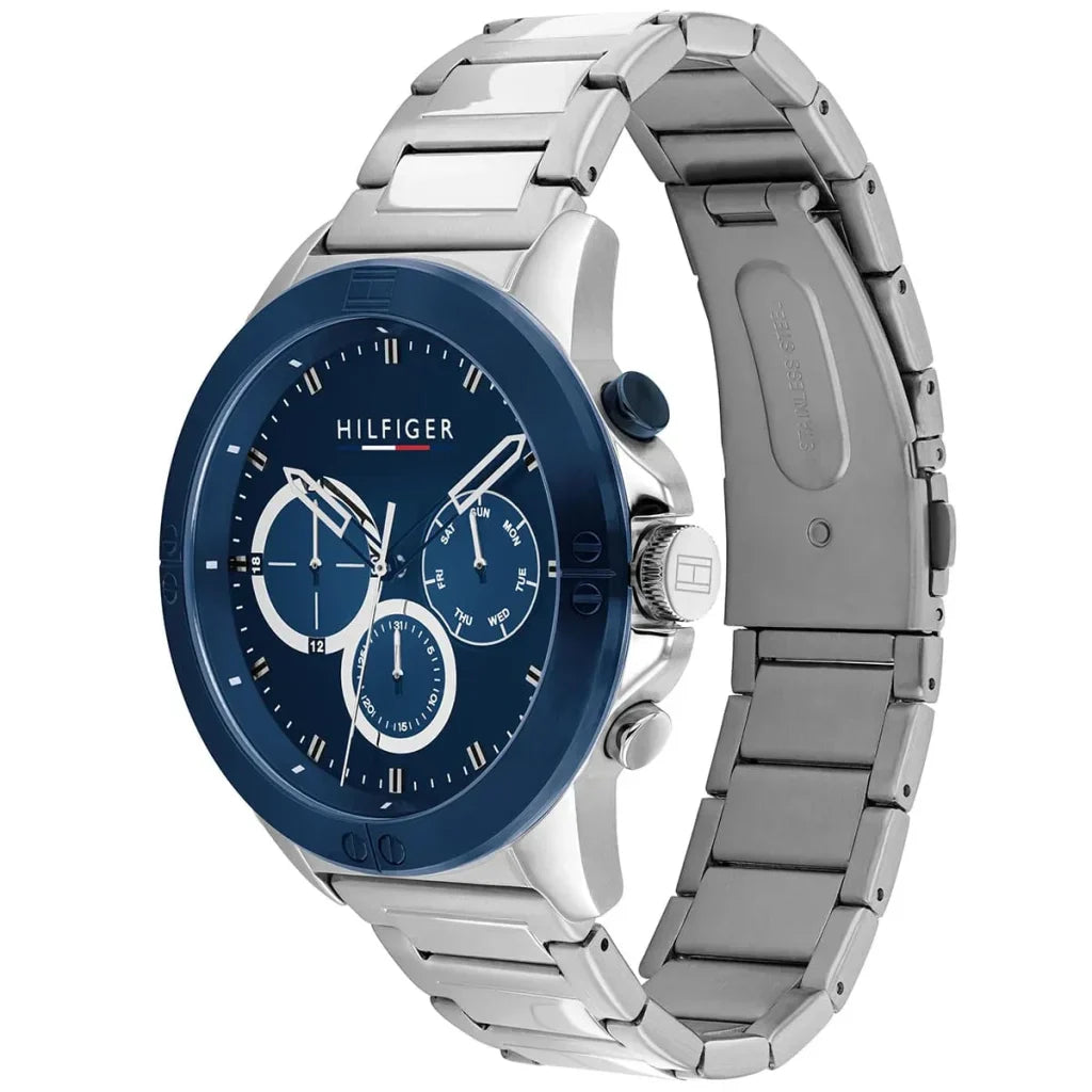 Tommy Hilfiger Harley 1791932 Men's Silver Steel Watch with Blue Dial