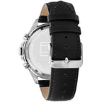 Tommy Hilfiger Damon 1791964 Multi-Function Black Dial Men's Black Leather Watch