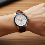 Tommy Hilfiger Damon 1791966 Multi-Function White Dial Men's Brown Leather Watch