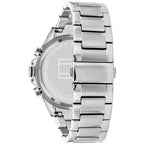 Tommy Hilfiger Owen 1791968 Men's Silver Steel Watch with Blue Dial & Pepsi Bezel