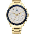 Tommy Hilfiger Owen 1791969 Men's Gold-Tone Steel Watch with White Dial