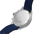 Tommy Hilfiger Max 1791970 Silver Case Blue Dial Blue Silicone Men's Watch
