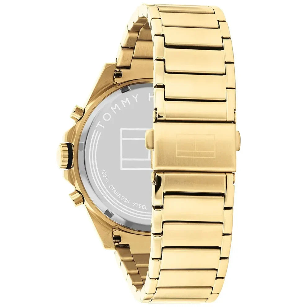 Tommy Hilfiger Damon 1791974 Multi-Function Black Dial Men's Gold-Tone Watch