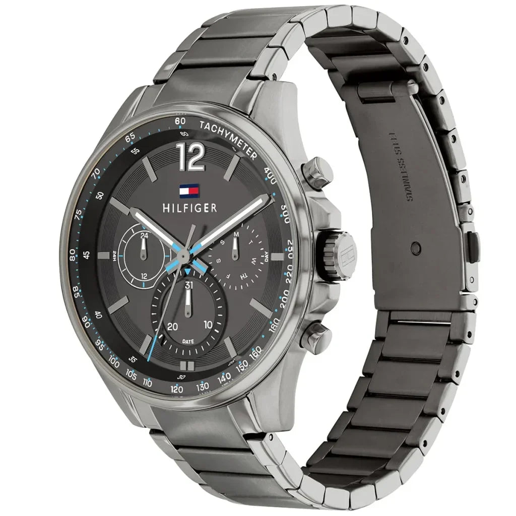 Tommy Hilfiger Max 1791975 Gunmetal Case Grey Dial Steel Men's Watch