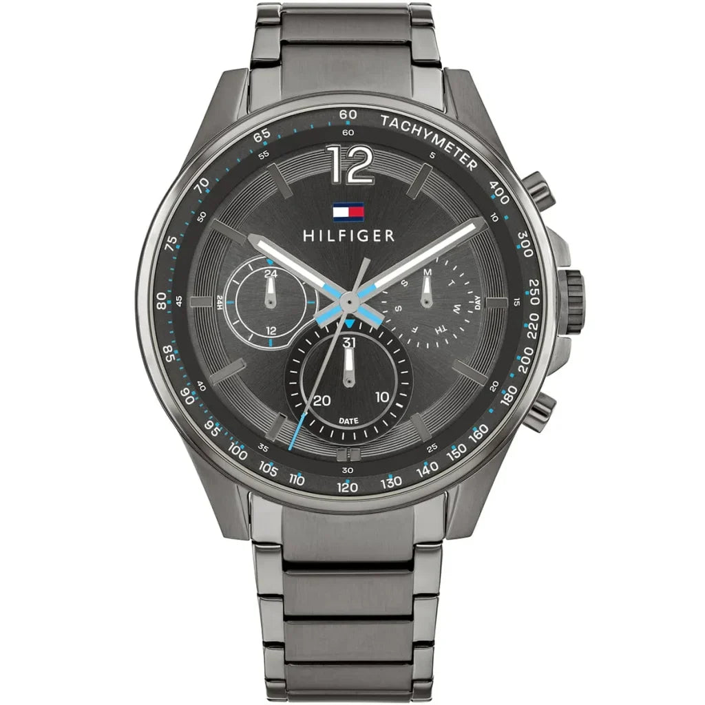 Tommy Hilfiger Max 1791975 Gunmetal Case Grey Dial Steel Men's Watch