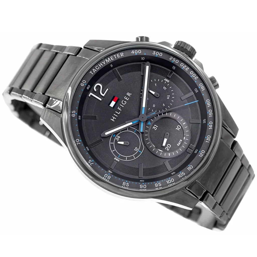Tommy Hilfiger Max 1791975 Gunmetal Case Grey Dial Steel Men's Watch