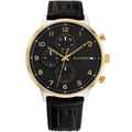 Tommy Hilfiger Leonard 1791986 Two-Tone Case Black Dial Black Leather Men's Watch