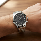 Tommy Hilfiger Jameson 1792048 Silver Case Black Dial Men's Watch