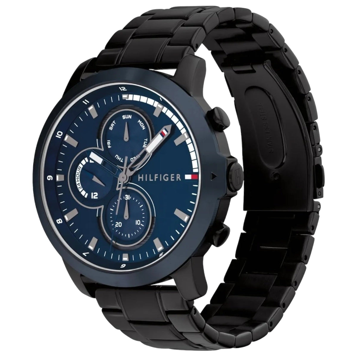 Tommy Hilfiger Lars 1792049 Black Steel Case Navy Dial Men's Watch