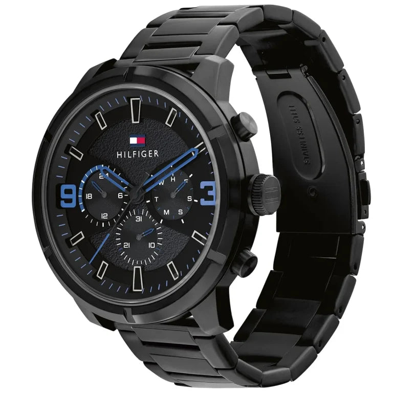 Tommy Hilfiger Wild 1792070 Black Case Textured Dial Men's Watch (50mm)