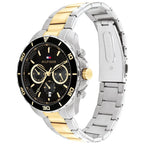 Tommy Hilfiger Jordan 1792095 Two-Tone Silver & Gold Black Dial Men's Watch