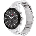 Tommy Hilfiger Troy 1792106 Silver Steel Case Black Dial Men's Watch