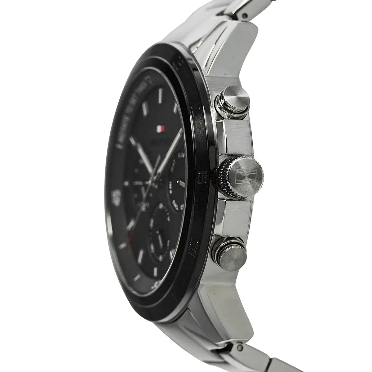 Tommy Hilfiger Troy 1792106 Silver Steel Case Black Dial Men's Watch