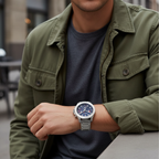Tommy Hilfiger Bryan 1792113 Men's Silver Case Blue Dial Steel Watch