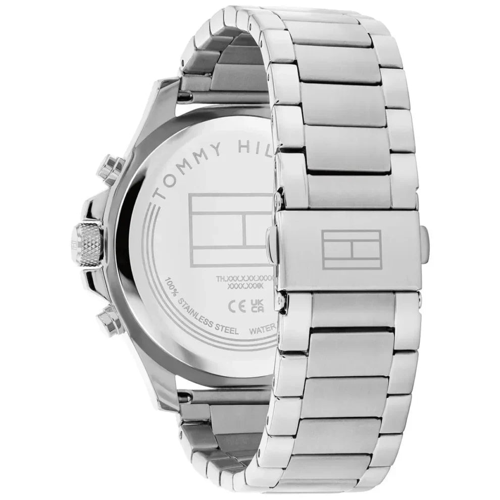 Tommy Hilfiger Bryan 1792113 Men's Silver Case Blue Dial Steel Watch