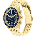 Tommy Hilfiger TH85 1792158 Men's Gold-Tone Steel Watch with Blue Dial