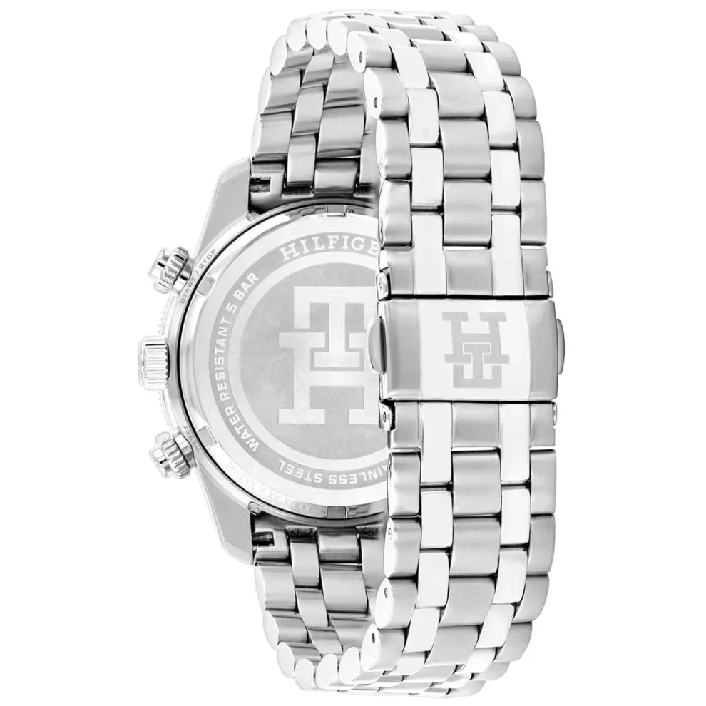 Tommy Hilfiger TH85 1792186 Men's Silver Steel Watch with Grey Dial & Orange Bezel