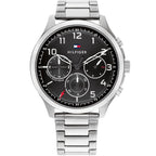 Original Tommy Hilfiger Asher Men's Watch - Silver Steel & Black Dial (1791852)